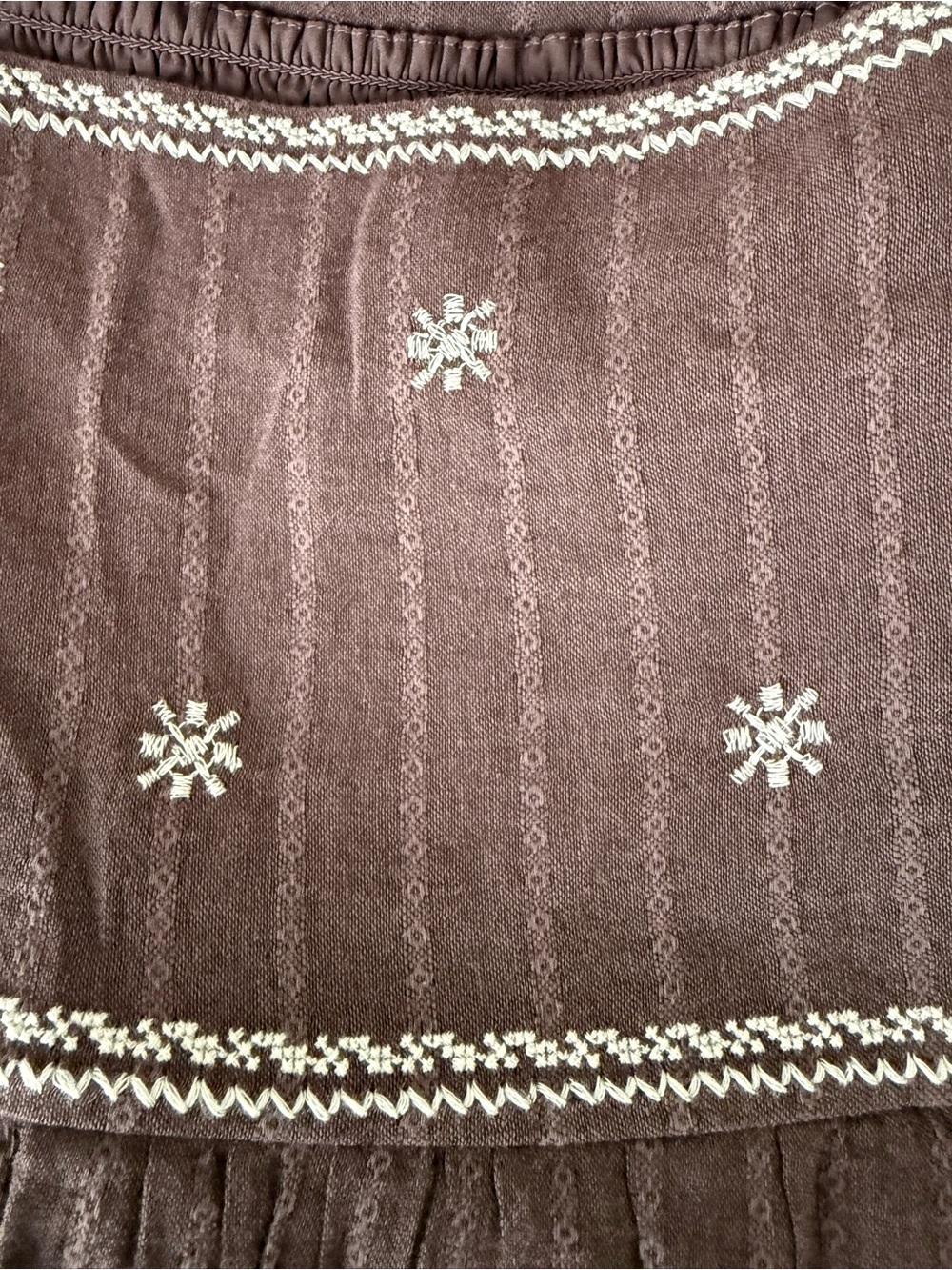 American Eagle Outfitters Brown Embroidered Maxi Dress - Picture 10 of 11